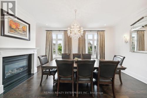 3630 Silverplains Drive, Mississauga, ON - Indoor Photo Showing Dining Room With Fireplace