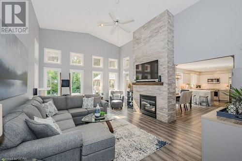 5776 7Th Line, Eramosa, ON - Indoor Photo Showing Living Room With Fireplace