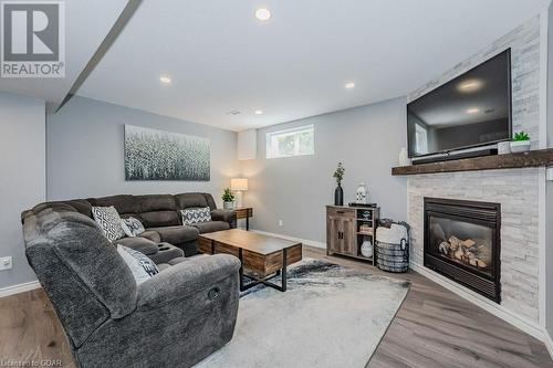 5776 7Th Line, Eramosa, ON - Indoor Photo Showing Living Room With Fireplace