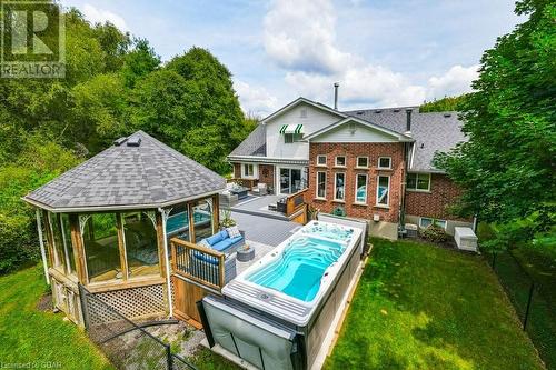 5776 7Th Line, Eramosa, ON - Outdoor With Above Ground Pool With Deck Patio Veranda