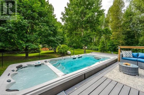 5776 7Th Line, Eramosa, ON - Outdoor With Above Ground Pool With Deck Patio Veranda With Backyard