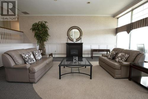 99 Pine St # 308, Sault Ste. Marie, ON - Indoor Photo Showing Living Room With Fireplace