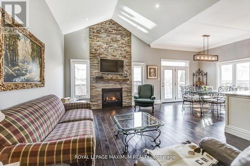 35 Eiffel Boulevard, Brampton (Vales Of Castlemore North), ON - Indoor Photo Showing Living Room With Fireplace