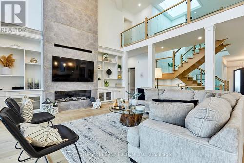 35 Heber Down Crescent, Whitby (Brooklin), ON - Indoor Photo Showing Living Room With Fireplace