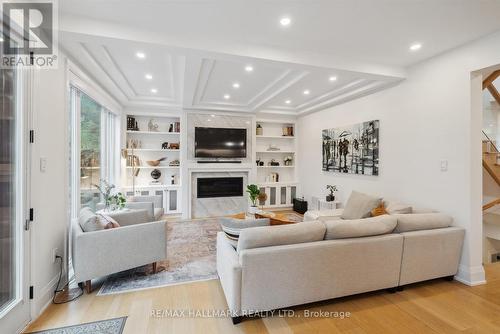 36 Brooklawn Avenue, Toronto (Cliffcrest), ON - Indoor Photo Showing Living Room With Fireplace