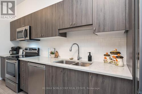 201 - 64 Queen Street S, New Tecumseth (Tottenham), ON - Indoor Photo Showing Kitchen With Double Sink With Upgraded Kitchen