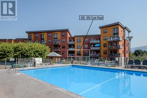 654 Cook Road Unit# 439, Kelowna, BC - Outdoor With In Ground Pool With Balcony