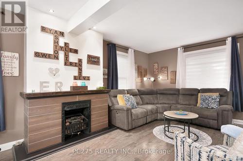 763 Boyle Drive, Woodstock, ON - Indoor Photo Showing Living Room With Fireplace