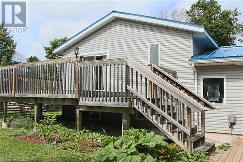 West Side Deck - 208 Pellisier Street, Eugenia, ON - Outdoor With Deck Patio Veranda With Exterior