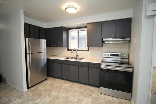 19 Delena Avenue N, Hamilton, ON - Indoor Photo Showing Kitchen With Double Sink