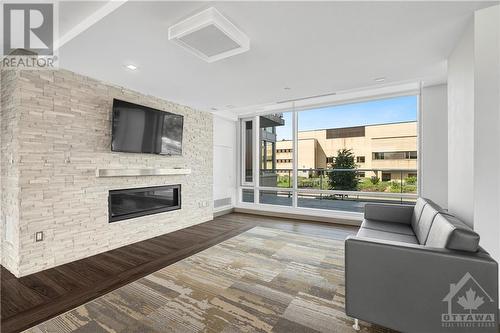 570 De Mazenod Avenue Unit#501, Ottawa, ON - Indoor Photo Showing Living Room With Fireplace