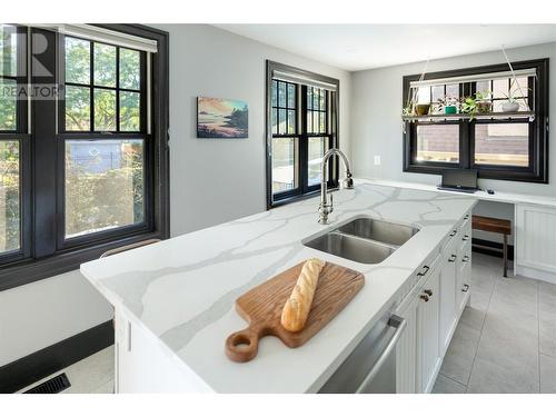 1894 Abbott Street, Kelowna, BC - Indoor Photo Showing Kitchen With Double Sink