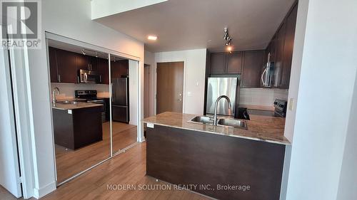 2404 - 3985 Grand Park Drive, Mississauga, ON - Indoor Photo Showing Kitchen With Double Sink