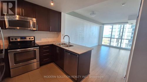 2404 - 3985 Grand Park Drive, Mississauga, ON - Indoor Photo Showing Kitchen With Double Sink