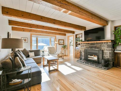 Salon - 258 Ch. Du Bois, Piedmont, QC - Indoor Photo Showing Living Room With Fireplace