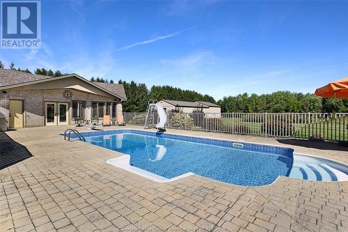 1020 Road 6 East, Kingsville, ON - Outdoor With In Ground Pool With Backyard