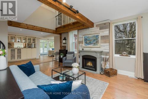 9405 Five Side Road, Erin, ON - Indoor Photo Showing Living Room With Fireplace