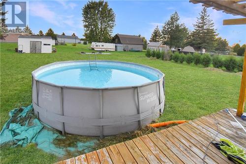 3977 Regional Road 15, Chelmsford, ON - Outdoor With Above Ground Pool With Backyard