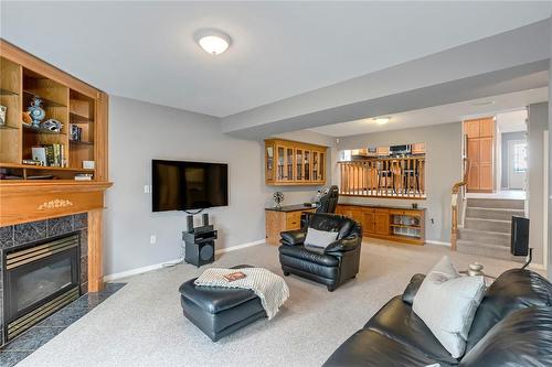 22 Hepburn Crescent, Hamilton, ON - Indoor Photo Showing Living Room With Fireplace