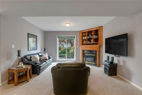 22 Hepburn Crescent, Hamilton, ON - Indoor Photo Showing Living Room With Fireplace