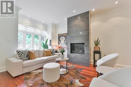 54 Woodville Avenue, Toronto (East York), ON - Indoor Photo Showing Living Room With Fireplace