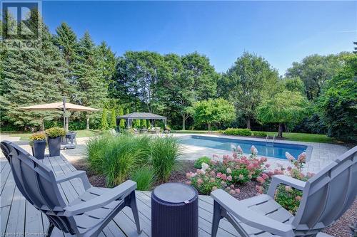 587 Manorwood Court, Waterloo, ON - Outdoor With In Ground Pool With Backyard