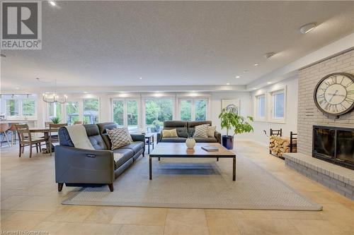 587 Manorwood Court, Waterloo, ON - Indoor Photo Showing Living Room With Fireplace