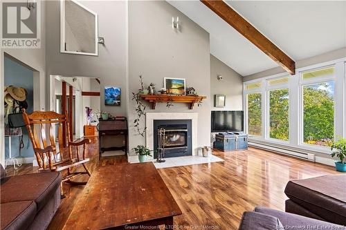 1067 Route 114, Lower Coverdale, NB - Indoor Photo Showing Living Room With Fireplace