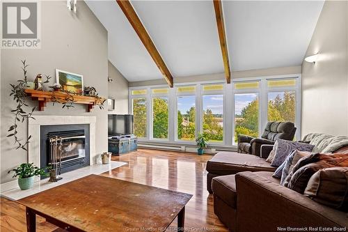 1067 Route 114, Lower Coverdale, NB - Indoor Photo Showing Living Room With Fireplace