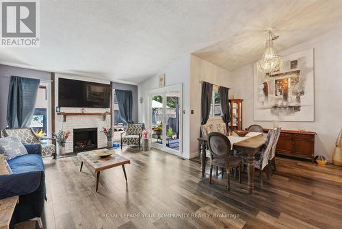 28 Richvale Drive S, Brampton, ON - Indoor Photo Showing Living Room With Fireplace