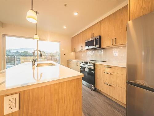 201-135 Haliburton St, Nanaimo, BC - Indoor Photo Showing Kitchen With Stainless Steel Kitchen With Double Sink With Upgraded Kitchen