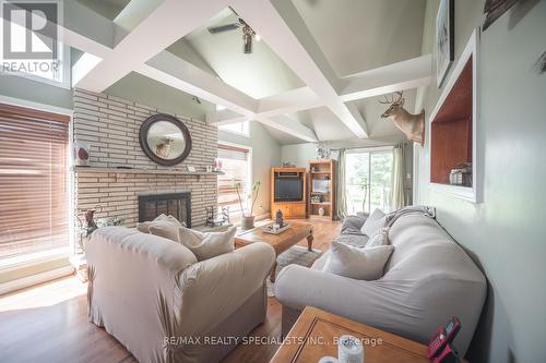 555136 Mono-Amaranth Town Line, Amaranth, ON - Indoor Photo Showing Living Room With Fireplace