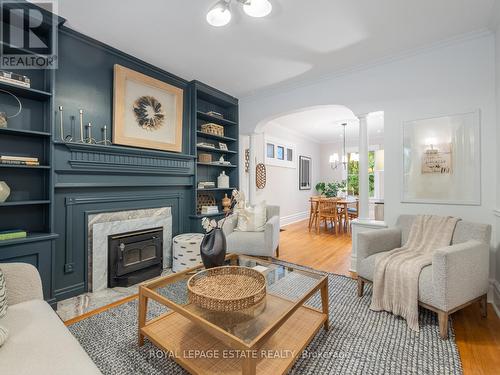 138 Waverley Road, Toronto (The Beaches), ON - Indoor Photo Showing Living Room With Fireplace