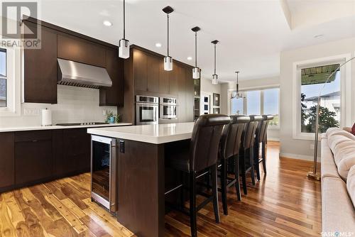 134 Aspen Village Drive, Emerald Park, SK - Indoor Photo Showing Kitchen With Upgraded Kitchen