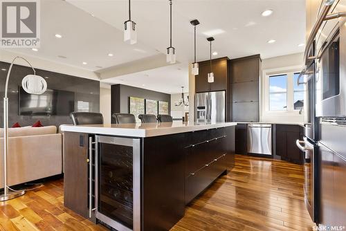 134 Aspen Village Drive, Emerald Park, SK - Indoor Photo Showing Kitchen With Upgraded Kitchen