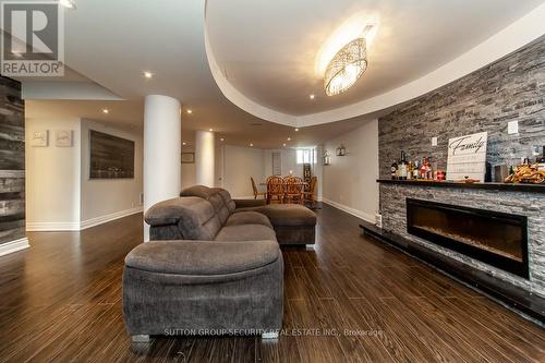 190 Van Scott Drive, Brampton (Northwest Sandalwood Parkway), ON - Indoor Photo Showing Living Room With Fireplace