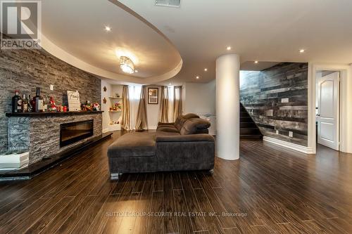 190 Van Scott Drive, Brampton, ON - Indoor Photo Showing Living Room With Fireplace