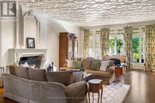 85 The Bridle Path, Toronto, ON - Indoor Photo Showing Living Room With Fireplace