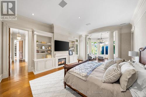 85 The Bridle Path, Toronto, ON - Indoor Photo Showing Bedroom With Fireplace