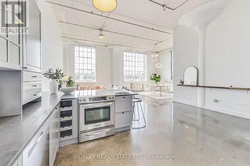 400 - 245 Carlaw Avenue, Toronto (South Riverdale), ON - Indoor Photo Showing Kitchen With Upgraded Kitchen