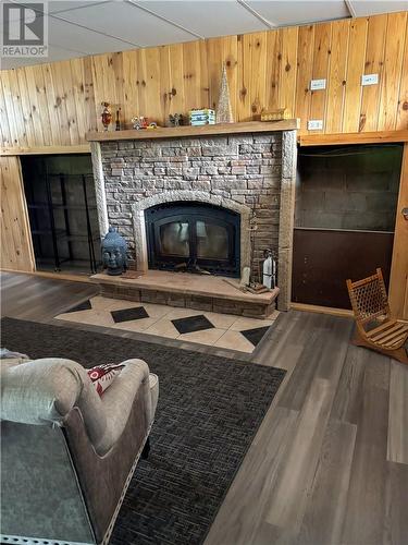 5 Lang Lake Drive, Spanish, ON - Indoor Photo Showing Living Room With Fireplace