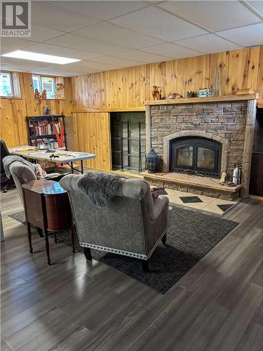 5 Lang Lake Drive, Spanish, ON - Indoor Photo Showing Living Room With Fireplace