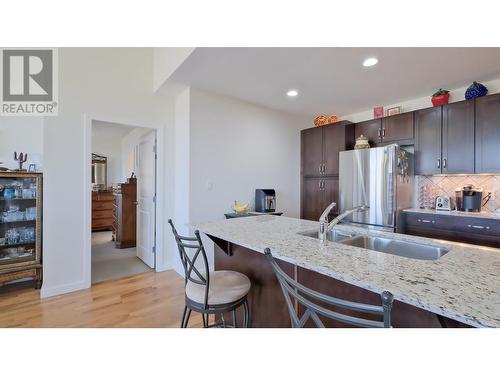 3301 Skaha Lake Road Unit# 801, Penticton, BC - Indoor Photo Showing Kitchen With Double Sink