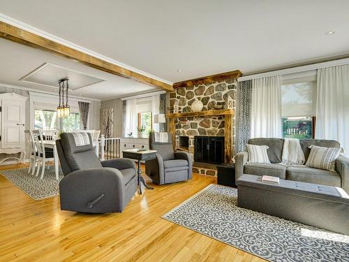 Salon - 20 Av. Vital, Saint-Sauveur, QC - Indoor Photo Showing Living Room With Fireplace