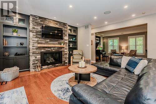 586 Eastgate Walk, Waterloo, ON - Indoor Photo Showing Living Room With Fireplace