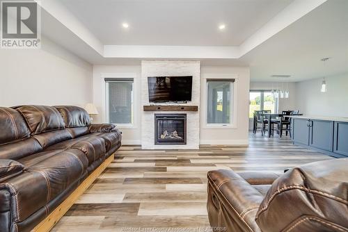 1712 Mucci, Kingsville, ON - Indoor Photo Showing Living Room With Fireplace