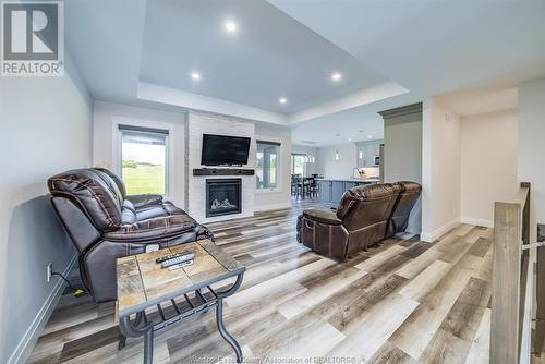 1712 Mucci, Kingsville, ON - Indoor Photo Showing Living Room With Fireplace