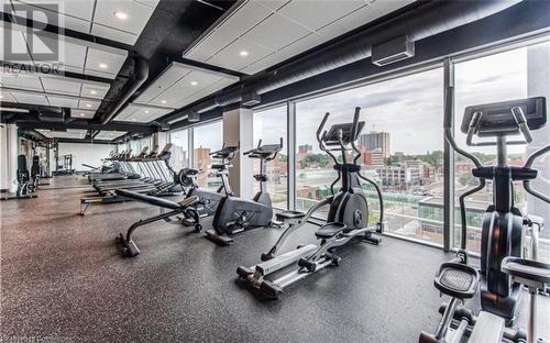 60 Frederick Street Unit# 1507, Kitchener, ON - Indoor Photo Showing Gym Room