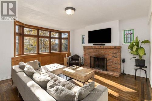 295 Plains Road W, Burlington, ON - Indoor Photo Showing Living Room With Fireplace