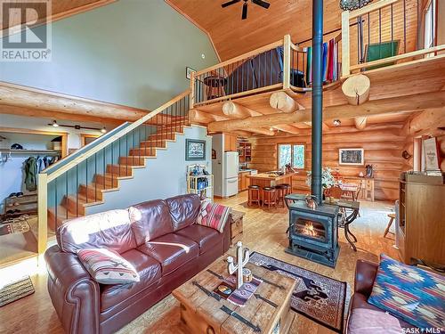 Northfork Acreage - Lily Plain, Pine Road, Duck Lake Rm No. 463, SK - Indoor Photo Showing Living Room With Fireplace